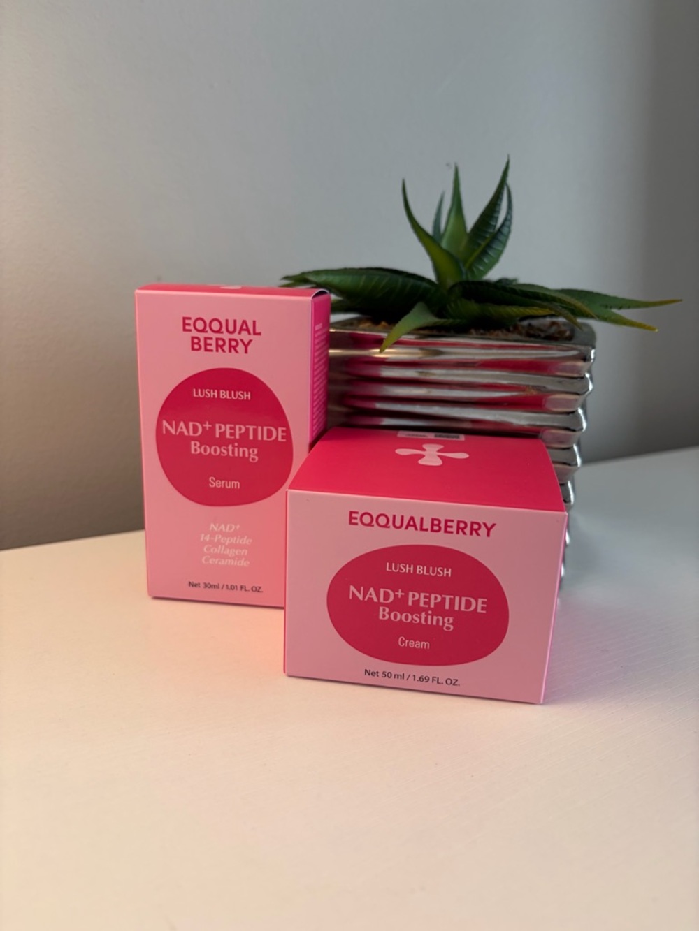 EOQUALBERRY NAD+ Peptide Boosting Cream & Serum